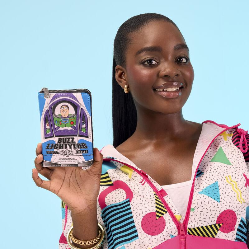 loungefly Toy Story 30th Anniversary Buzz Lightyear Glow Zip Around Wallet