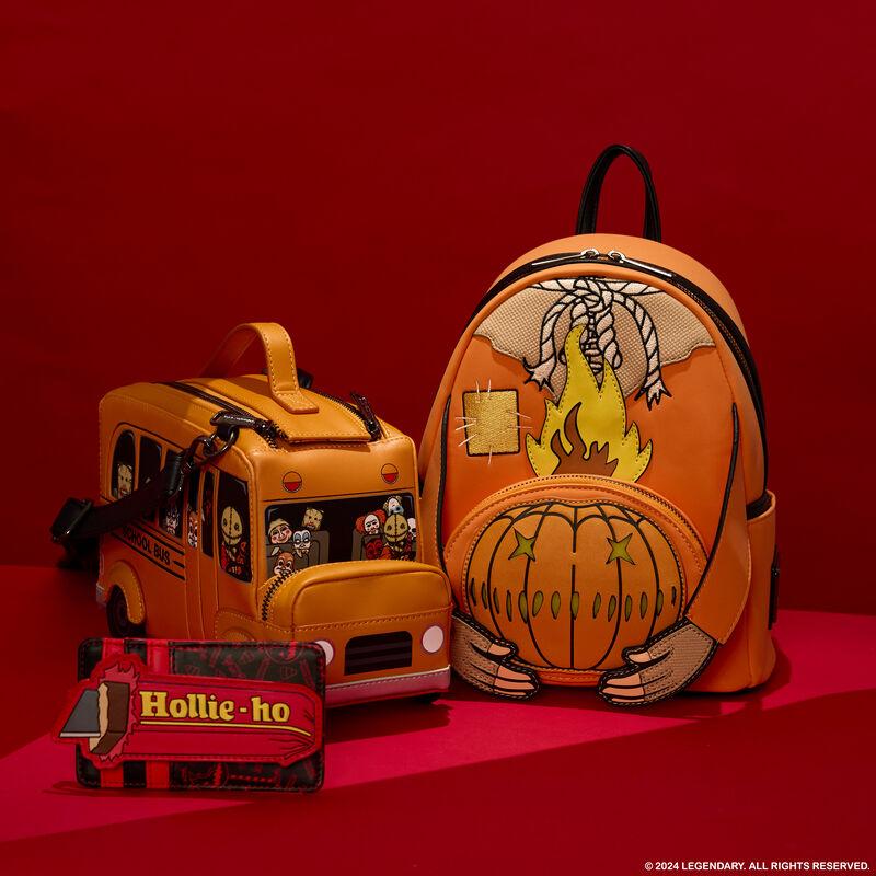 Loungefly Trick 'R Treat Flaming Pumpkin Head Sam Light Up Glow Mini Backpack