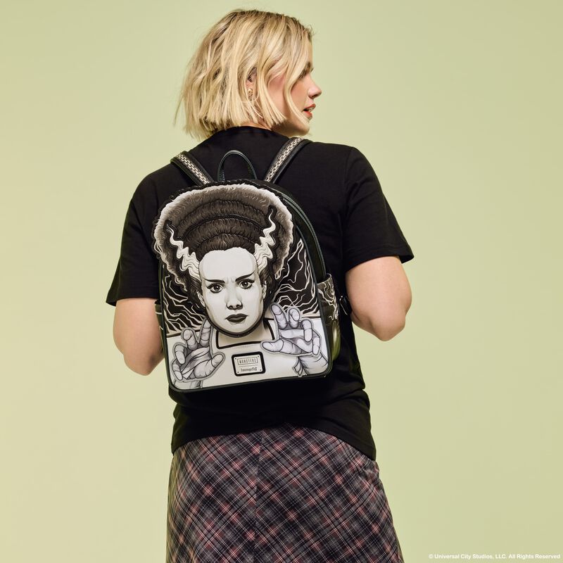 loungefly Universal Monsters Exclusive The Bride Of Frankenstein Glow Mini Backpack