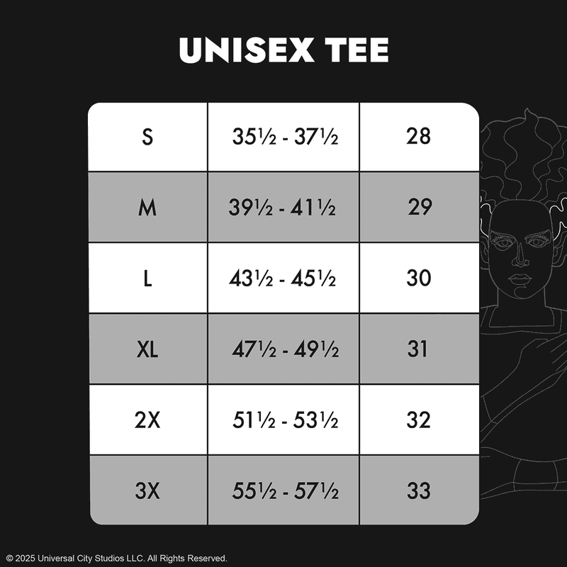 Loungefly Universal Monsters The Bride Of Frankenstein Unisex Tee