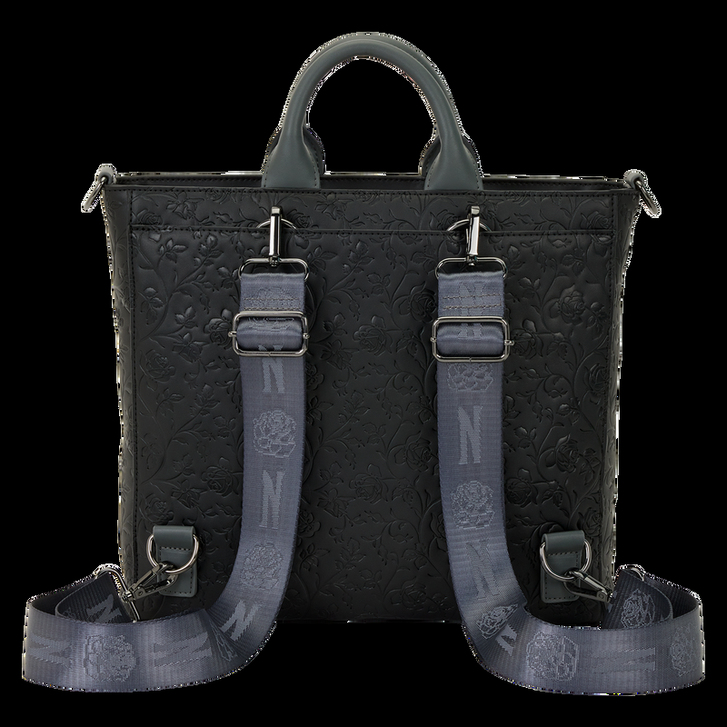 Loungefly Wednesday Black Roses Convertible Backpack & Tote Crossbody Bag