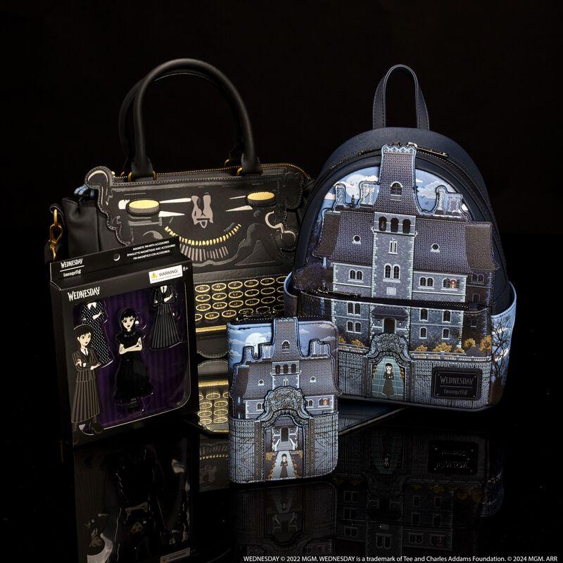 Loungefly Wednesday Nevermore Academy Castle Glow Mini Backpack