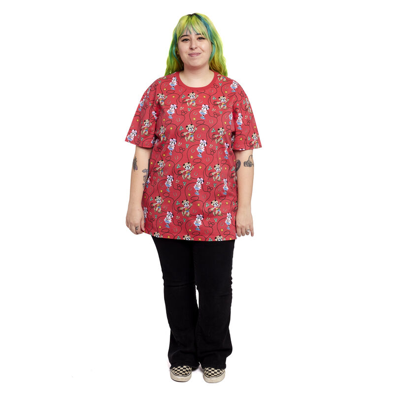 Loungefly Western Mickey & Minnie Lasso All-Over Print Unisex Tee