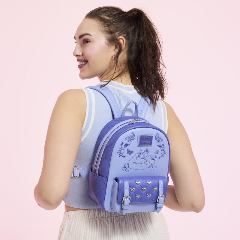 Loungefly Winnie The Pooh Floral Eeyore Quilted Texture Mini Backpack