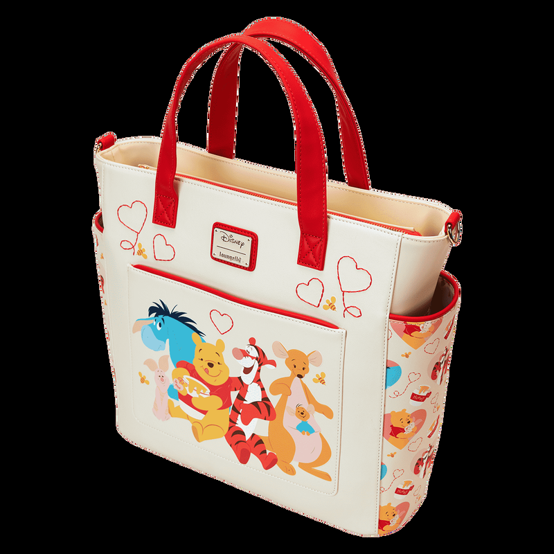 Loungefly Winnie The Pooh & Friends Hearts Convertible Backpack & Tote Crossbody Bag