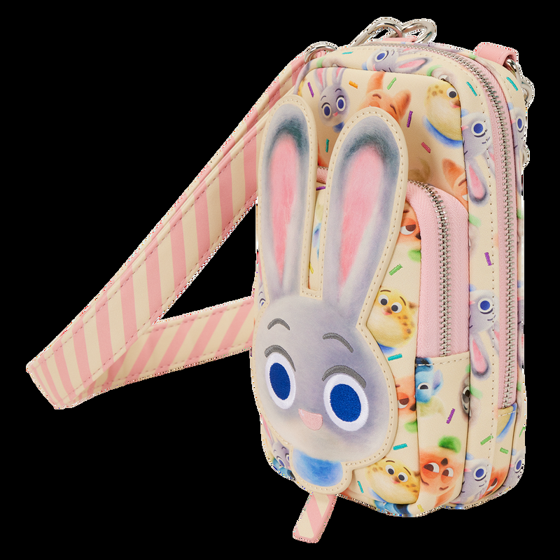 Loungefly Zootopia 2 Judy Hopps Cotton Candy Cosplay Cell Phone Crossbody Bag With Coin Bag