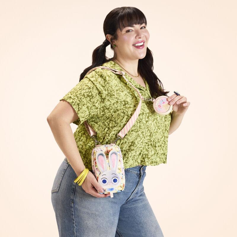 loungefly Zootopia 2 Judy Hopps Cotton Candy Cosplay Cell Phone Crossbody Bag with Coin Bag