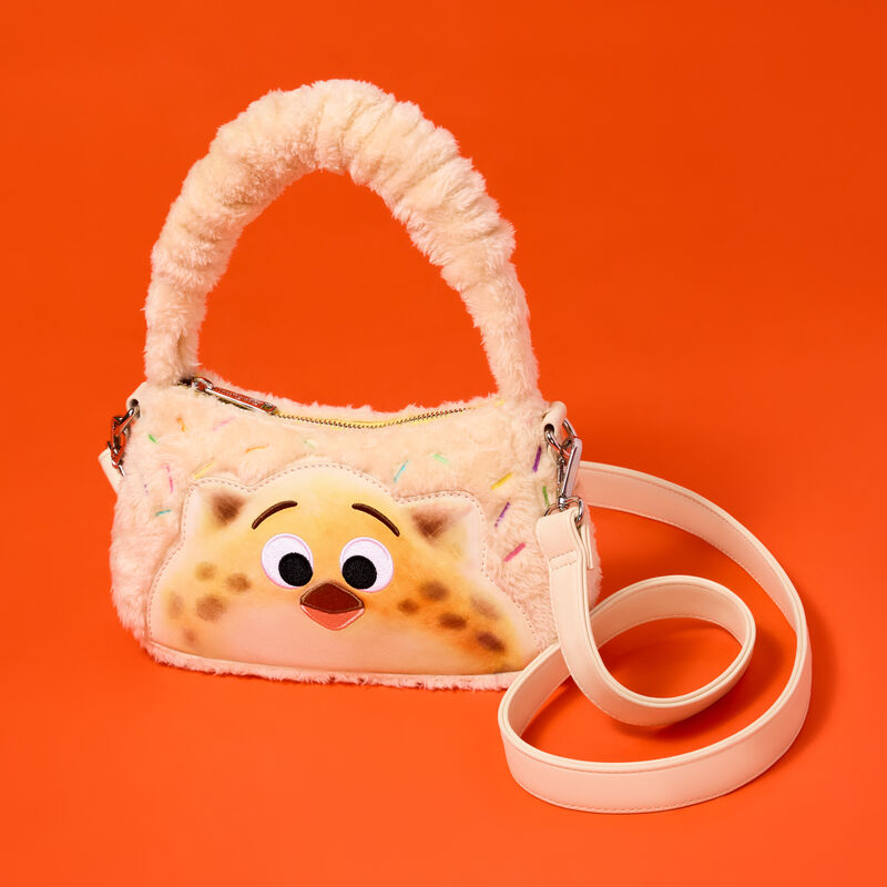 loungefly Zootopia 2 Officer Clawhauser Cotton Candy Plush Cosplay Crossbody Bag