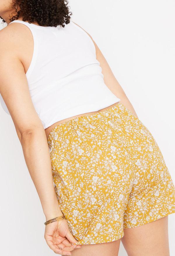 Loup Charmant Brighton Boxer Short In Golden Floral