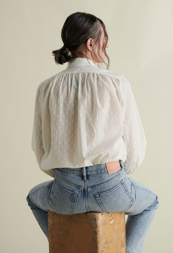 Loup Charmant Gaspé Blouse In Natural Swiss Ellipse