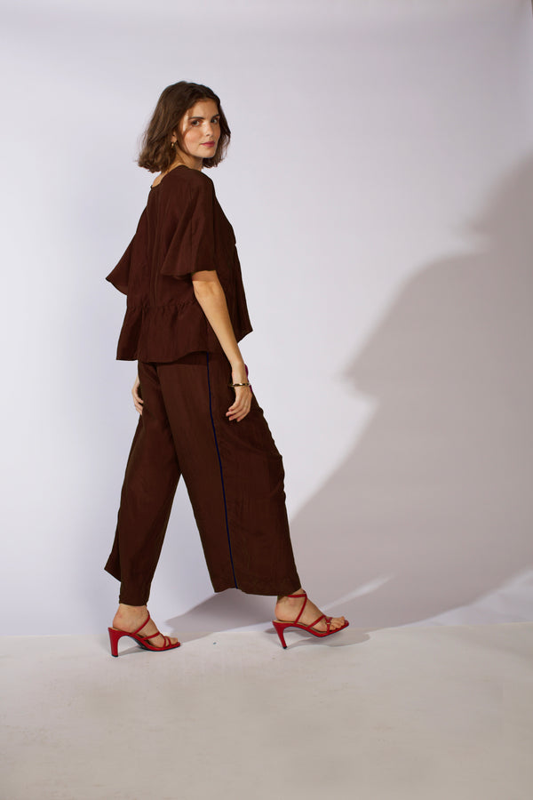 Loup Charmant Alice Town Pant In Soft-washed Silk