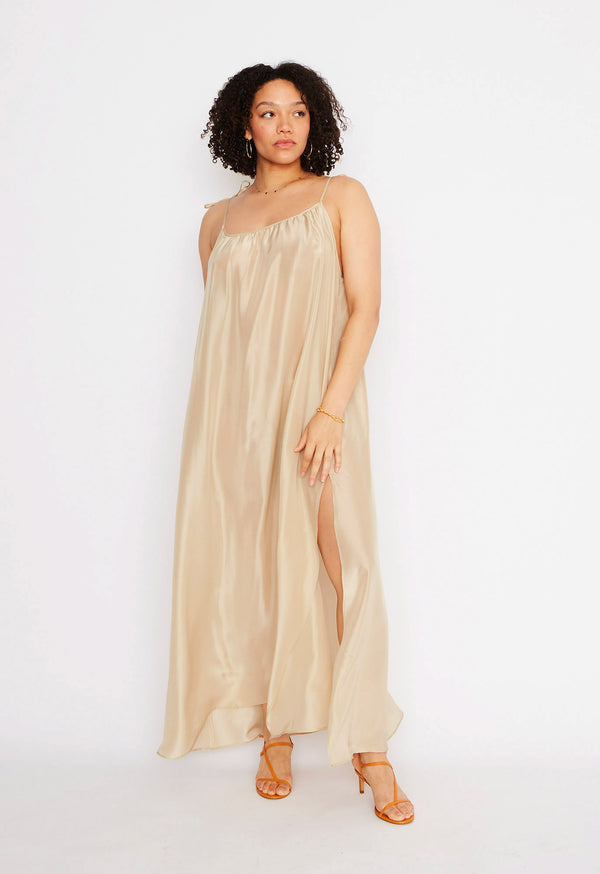 Loup Charmant Amelia Slip Dress In Champagne