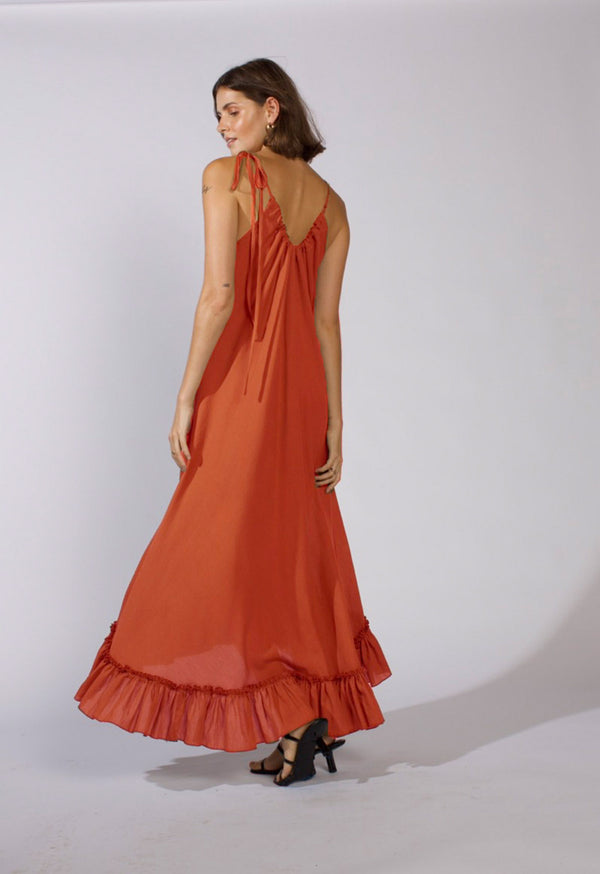 Loup Charmant Anemone Dress In Guava
