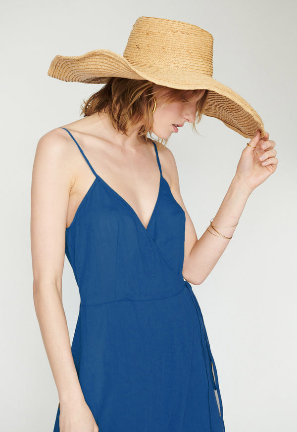 loup charmant Ballet Wrap Dress in indigo