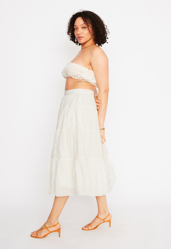 Loup Charmant Bloom Bandeau In Daisy Embroidery