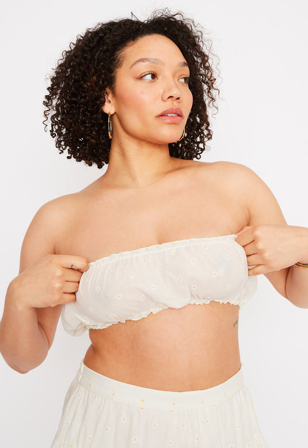 loup charmant Bloom Bandeau in Daisy Embroidery