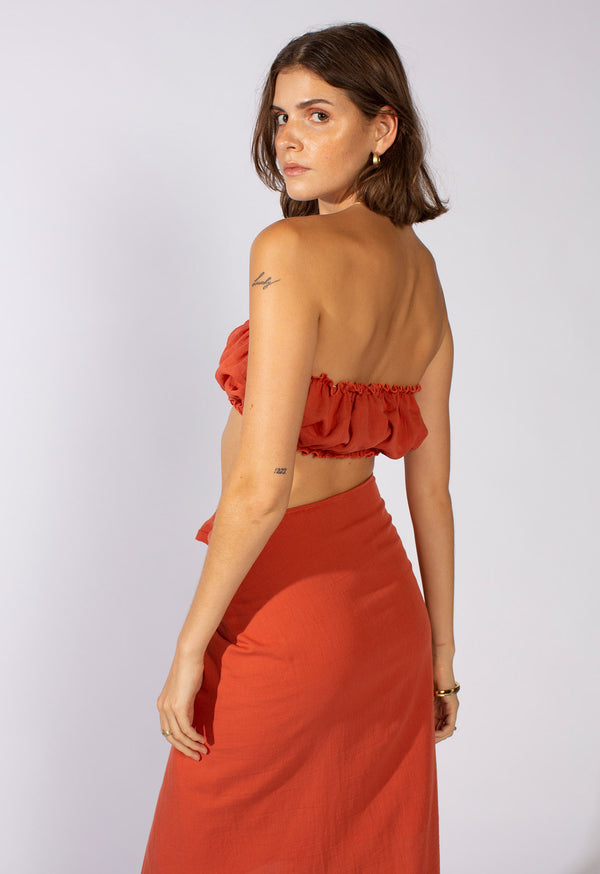 loup charmant Bloom Bandeau in Guava