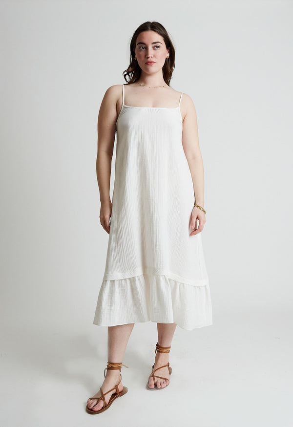loup charmant Celia Dress in White Gauze
