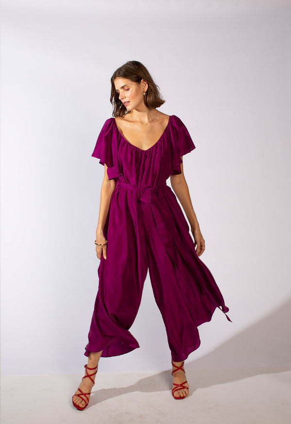 Loup Charmant Drea Jumpsuit In Soft-Washed Silk