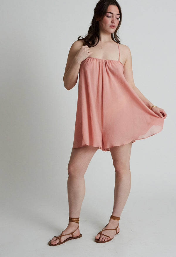 Loup Charmant Eris Romper In Rose