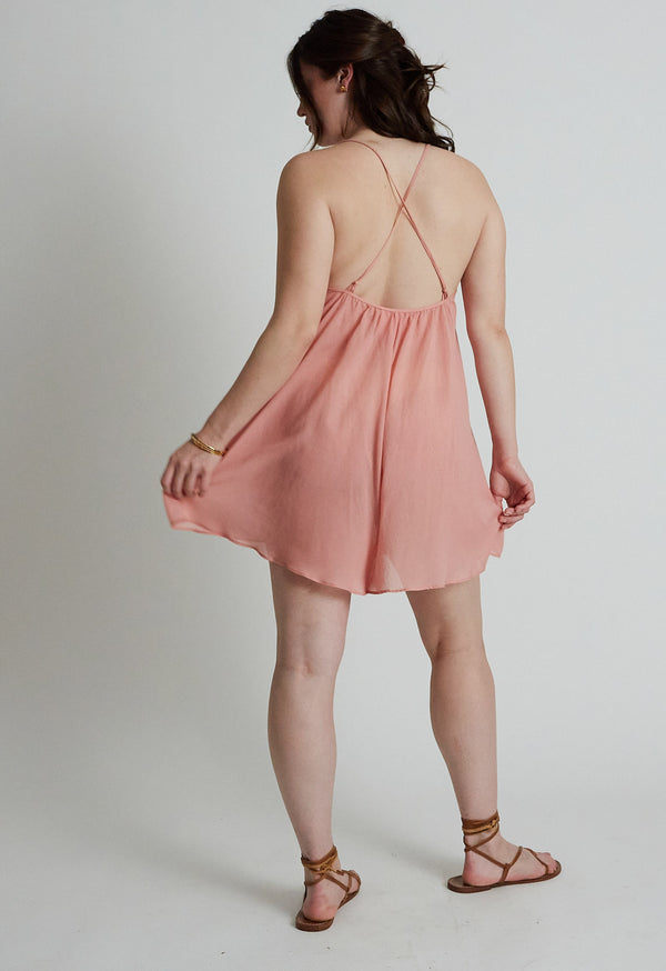 loup charmant Eris Romper in Rose