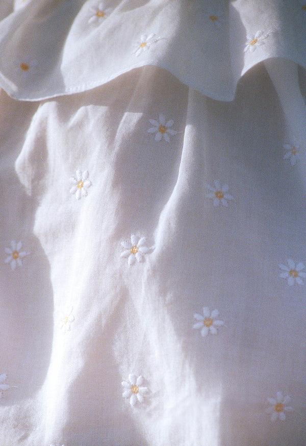 Loup Charmant Flora Blouse In Daisy Embroidery