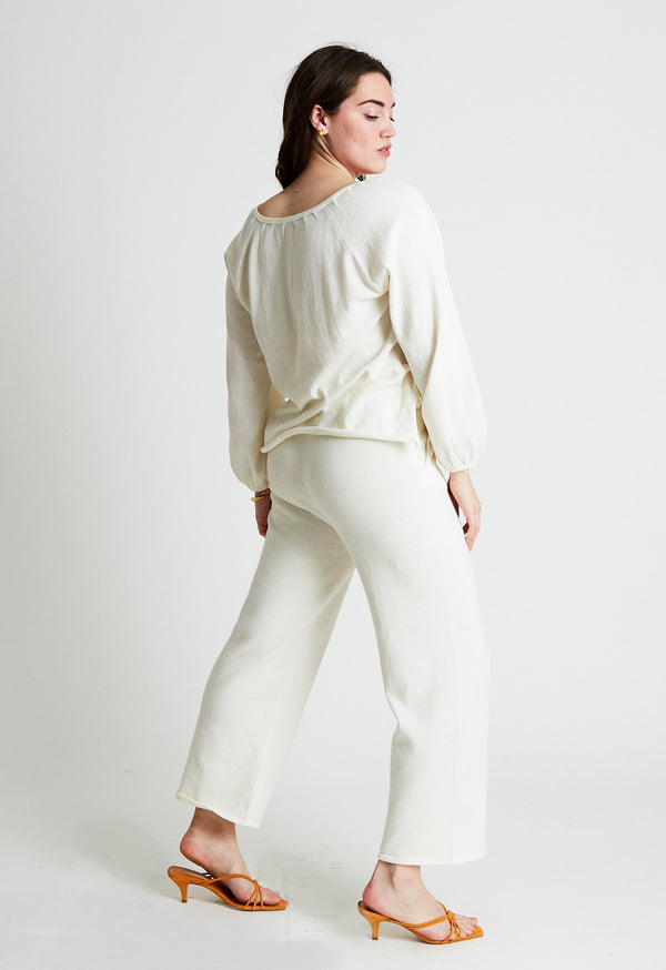 Loup Charmant Leigh Lounge Pant In Cream