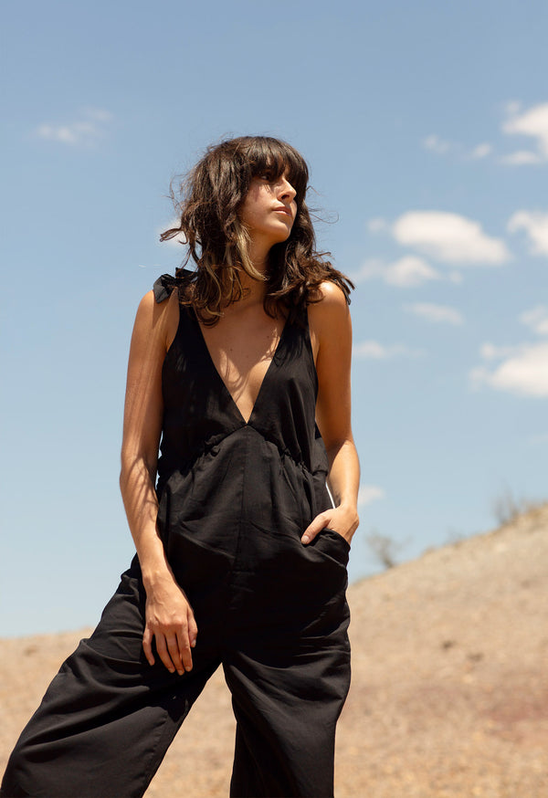 Loup Charmant Lookout Jumpsuit In Black