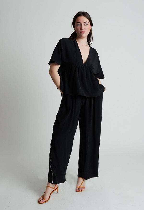 Loup Charmant Mala Top In Silk Crepe