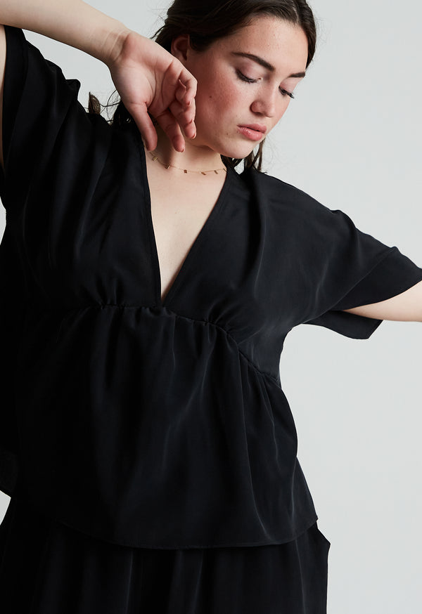 loup charmant Mala Top in Silk Crepe