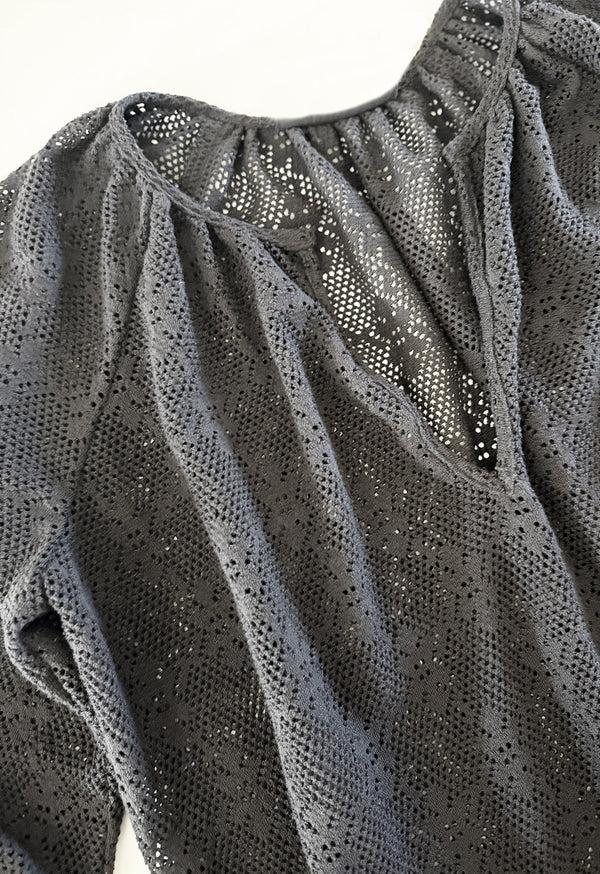 Loup Charmant Peasant Top In Cotton Lace