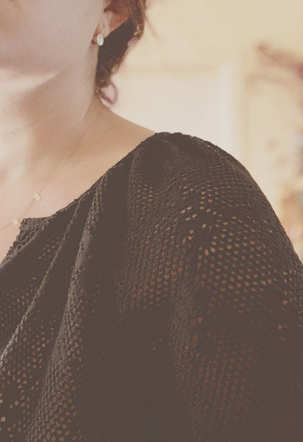 loup charmant Peasant Top in Cotton Lace