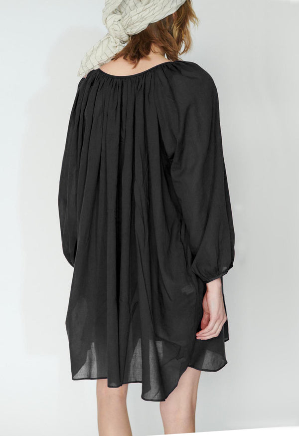 Loup Charmant Peasant Tunic In Black