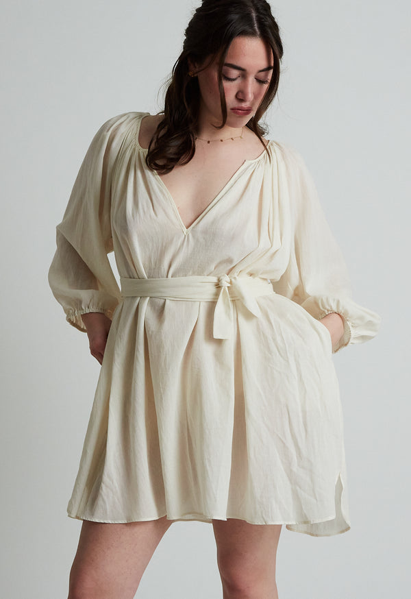 Loup Charmant Peasant Tunic In Natural