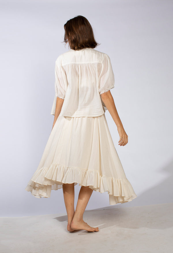 Loup Charmant Pico Blouse In Natural