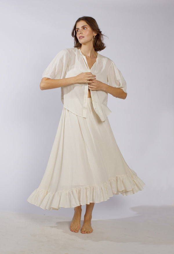 Loup Charmant Pico Blouse In Natural