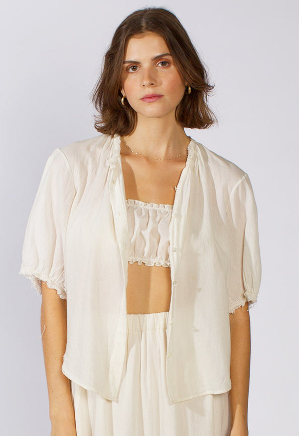 loup charmant Pico Blouse in Natural