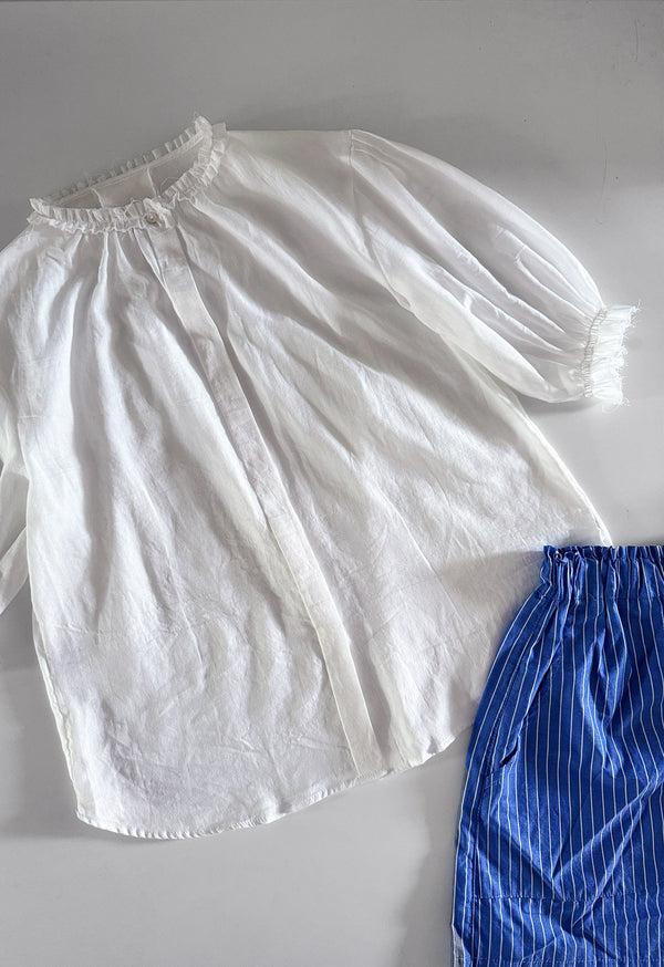 loup charmant Pico Blouse in White