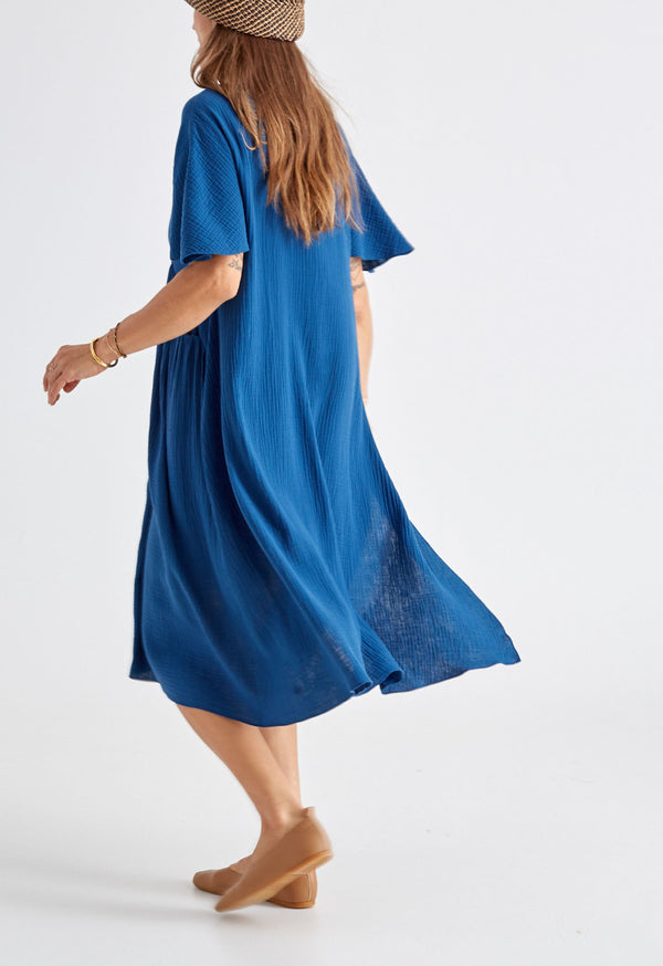Loup Charmant Riva Kaftan In Indigo