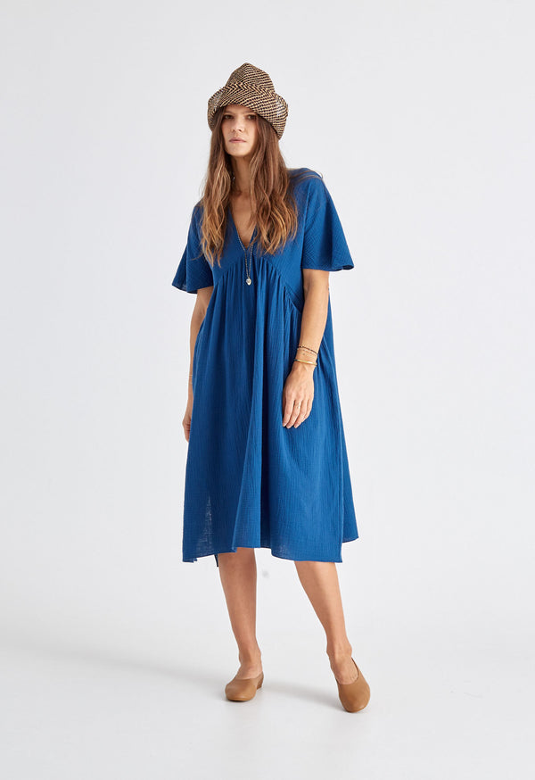 loup charmant Riva Kaftan in Indigo