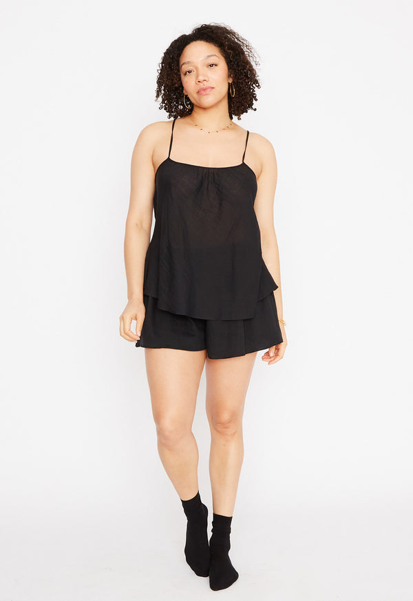loup charmant Scoop Tank in Black