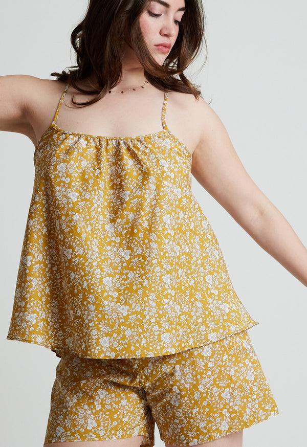 loup charmant Scoop Tank in Golden Floral