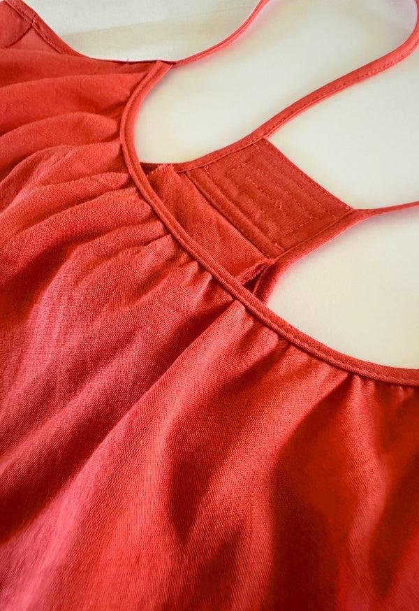 Loup Charmant Scoop Tank In Guava
