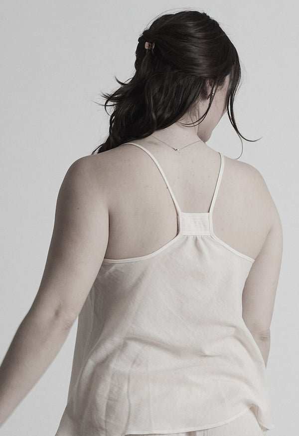 Loup Charmant Scoop Tank In Guava