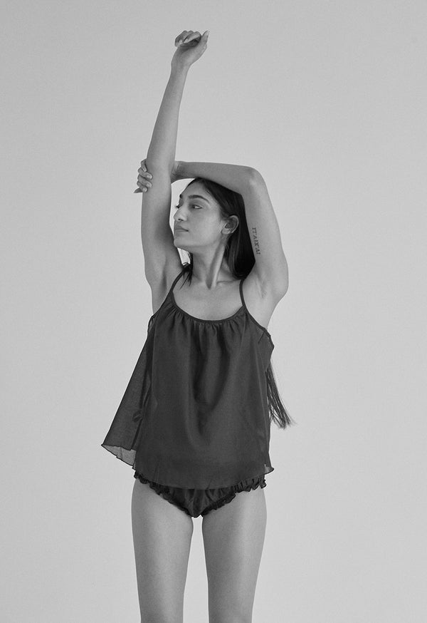 loup charmant Scoop Tank in Indigo