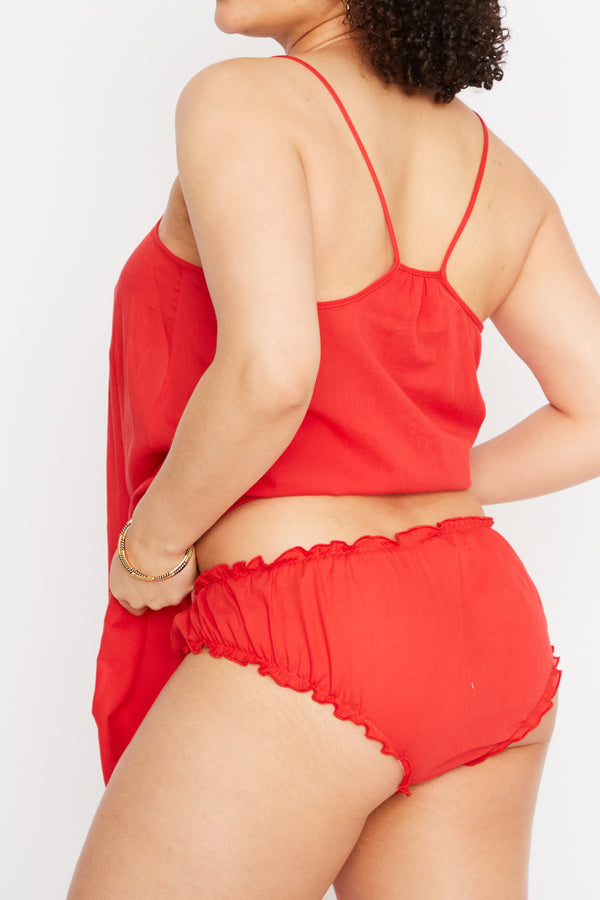 Loup Charmant Signature Bloomer In Cadmium Red