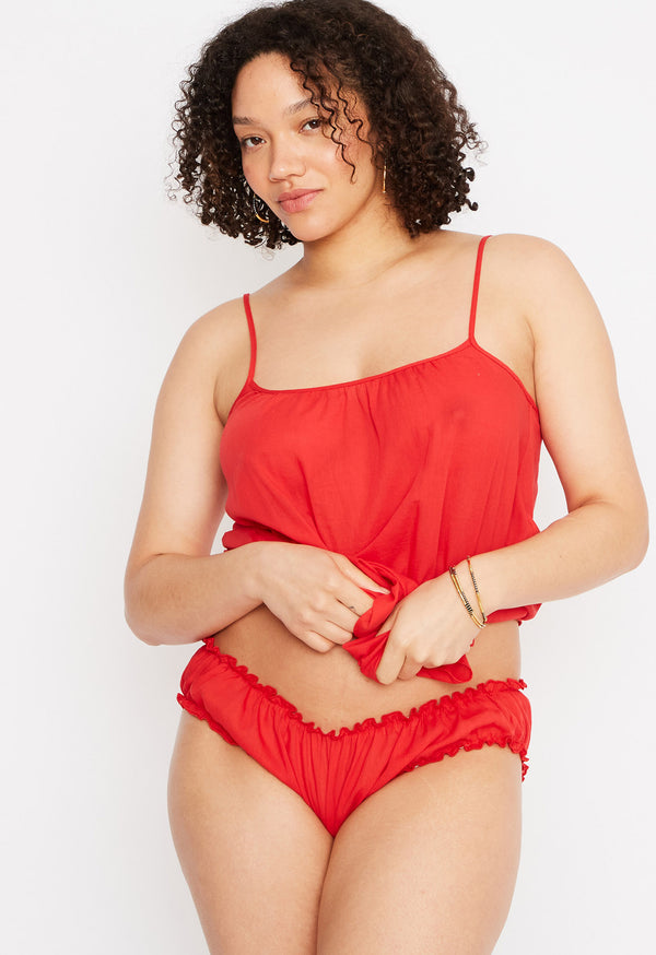 loup charmant Signature Bloomer in Cadmium Red