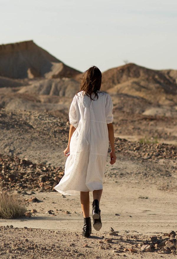 Loup Charmant Soleil Dress In Daisy Embroidery