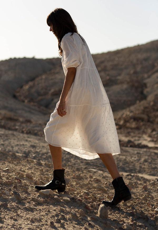 Loup Charmant Soleil Dress In Daisy Embroidery