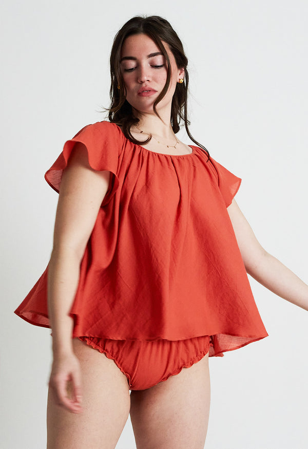 loup charmant Swing Top in Guava